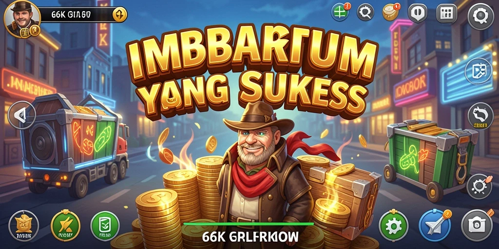 Screenshot gameplay 66K menampilkan proses pembangunan bisnis yang menarik.