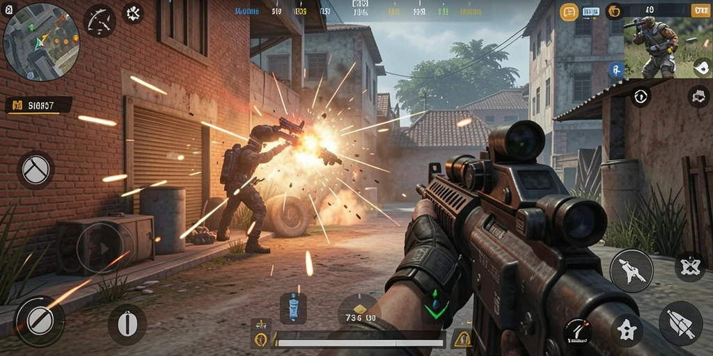 Tangkapan layar dari gameplay 73K yang penuh aksi dan ketegangan.