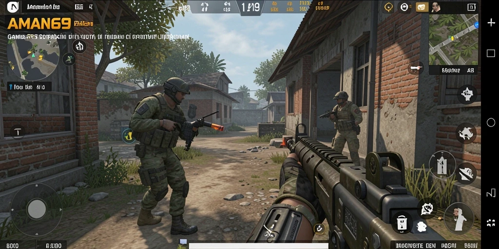 Tampilan aksi seru dalam gameplay AMAN69 yang menegangkan.