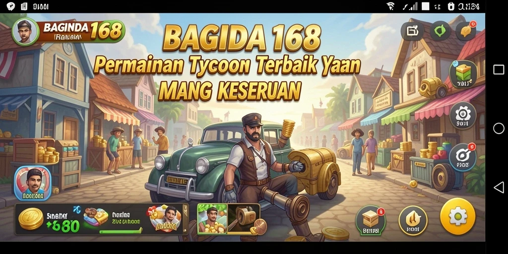 Tampilan gameplay seru di BAGINDA168 dengan berbagai pilihan bisnis.