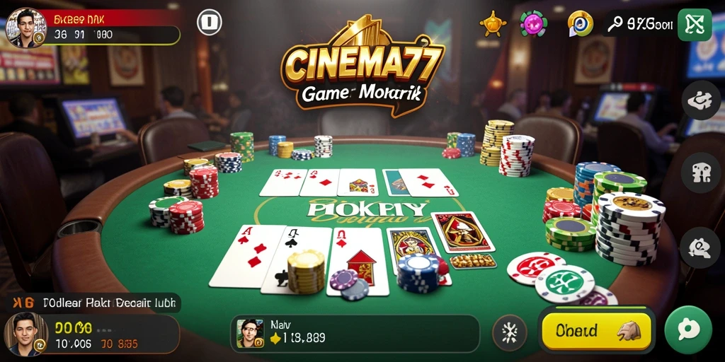 Tampilan gameplay Poker yang seru dan interaktif.