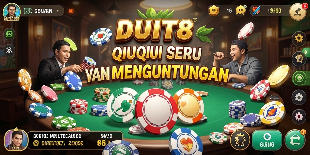 Tampilan gameplay seru QiuQiu di DUIT8.