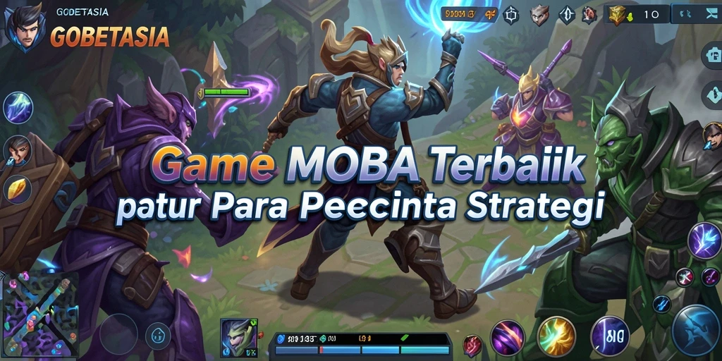 Screenshot gameplay GOBETASIA menampilkan pertempuran hero seru.