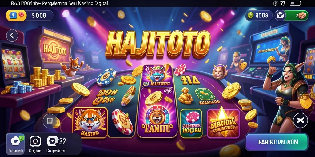 Screenshot gameplay HAJITOTO menampilkan suasana kasino yang mendebarkan.