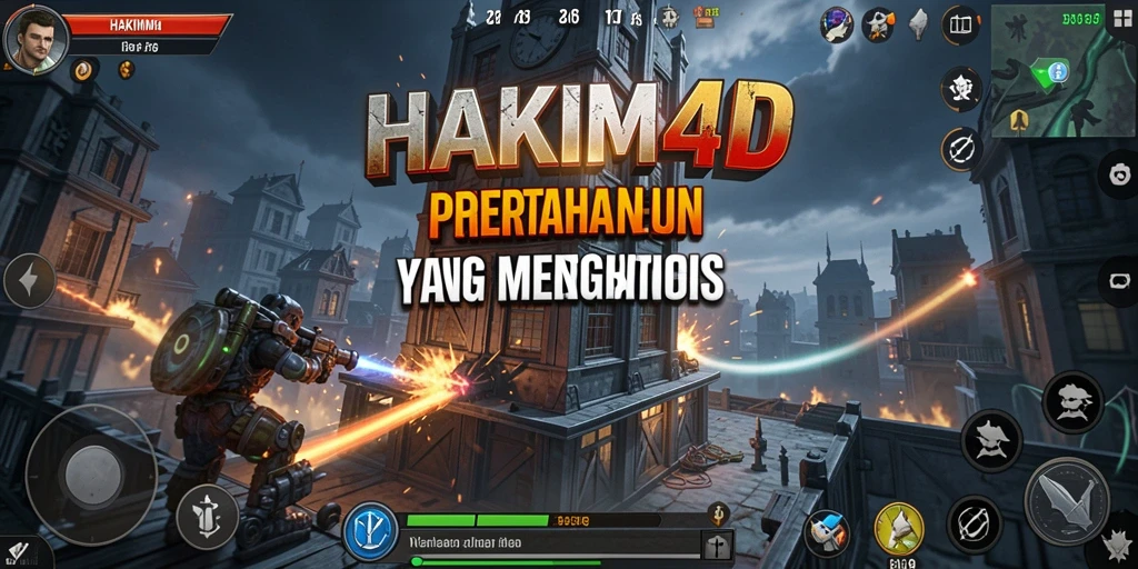 Tangkapan layar HAKIM4D menampilkan pertarungan menara yang mendebarkan dalam Tower Defense.