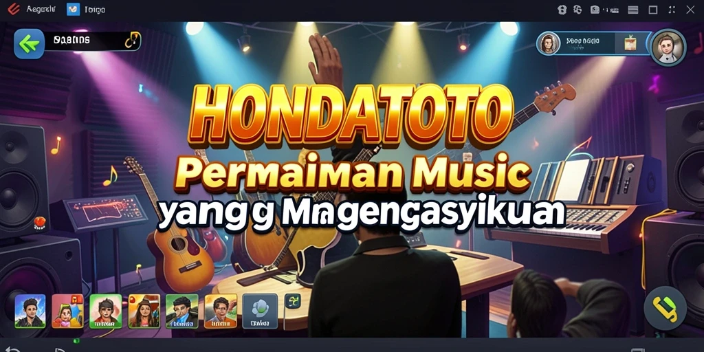Screenshot HONDATOTO menampilkan gameplay musik yang seru dan interaktif.