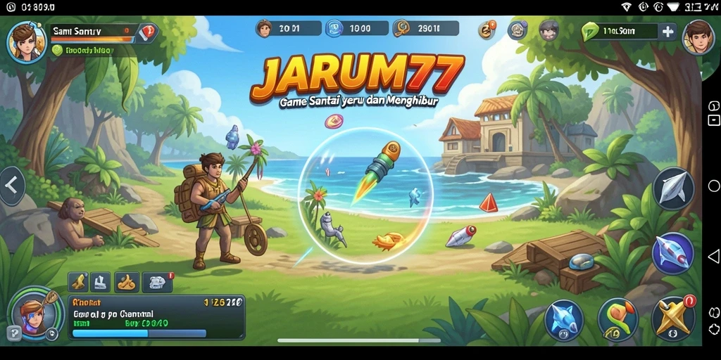 Tampilan gameplay JARUM77 yang seru dan penuh warna.