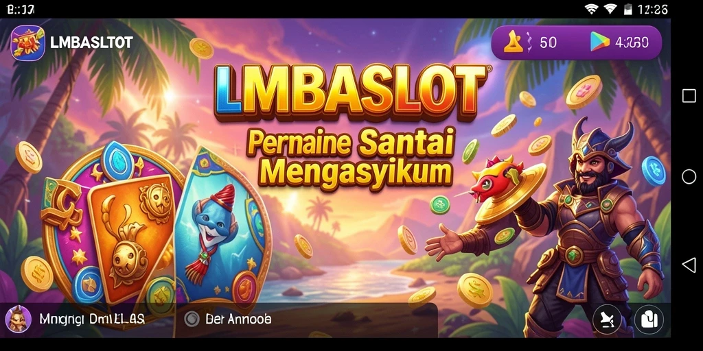 Tampilan gameplay yang menarik dan penuh warna di LMBASLOT.