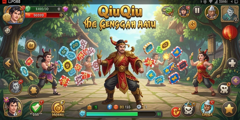 Tampilan gameplay QiuQiu yang mendebarkan di LPO88.