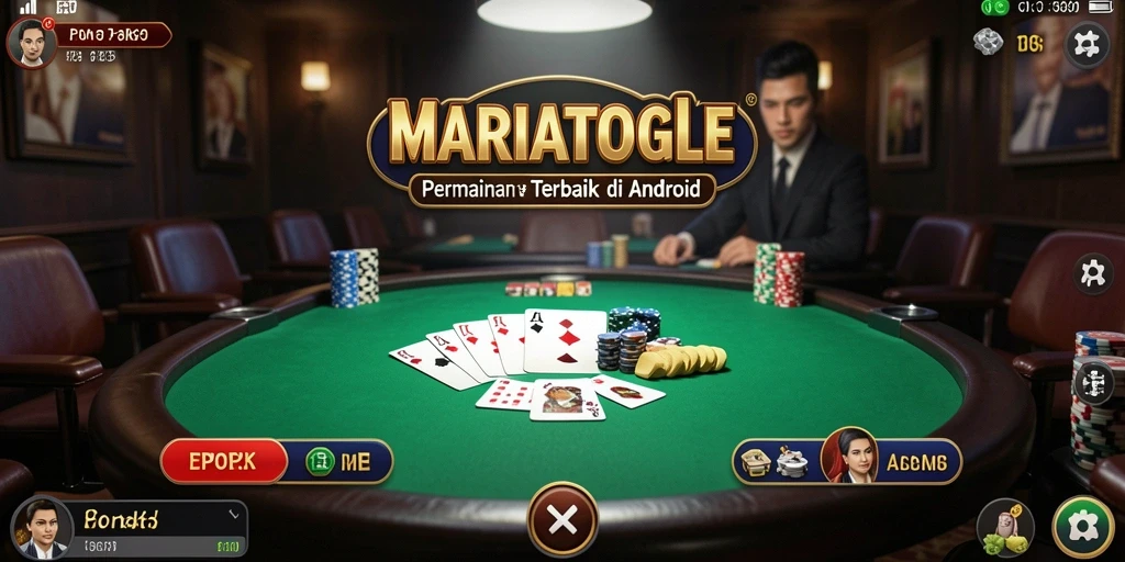 Tampilan permainan Poker yang mendebarkan di MARIATOGEL.