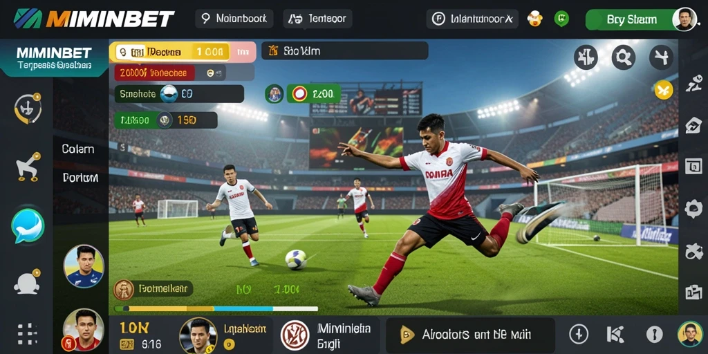 Tampilan gameplay MIMINBET dengan berbagai opsi taruhan olahraga.
