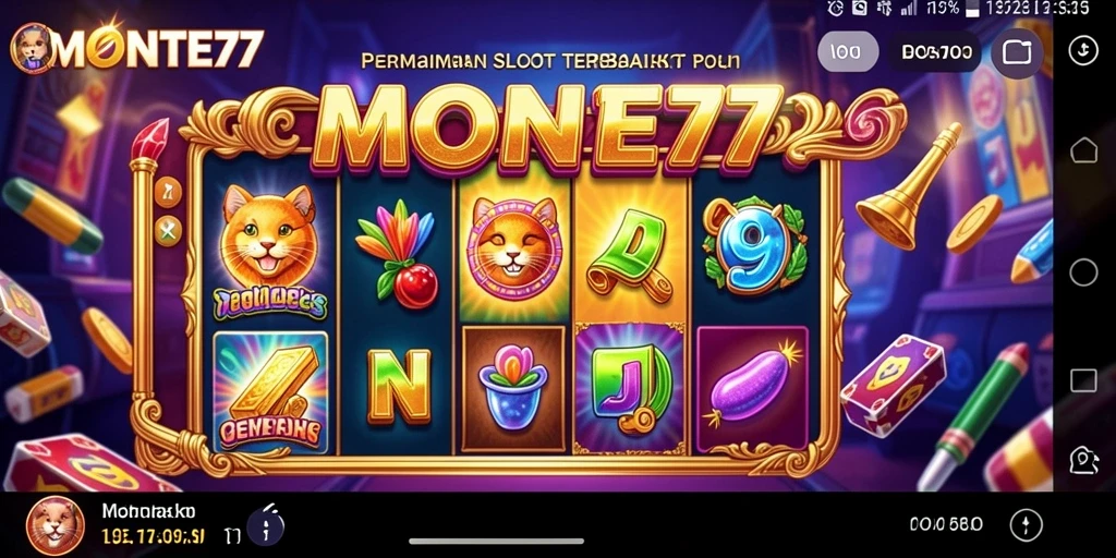 Tampilan gameplay Slot yang menarik dan mengesankan di MONTE77.