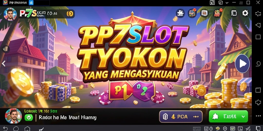 Tampilan gameplay seru dalam PP7SLOT yang menggambarkan keseruan membangun kasino.