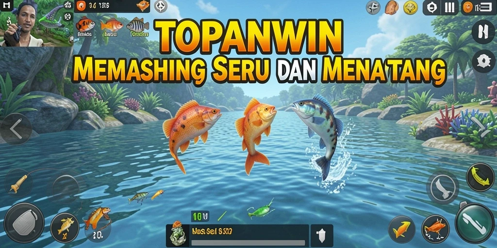 Tampilan gameplay TOPANWIN yang menampilkan pengalaman memancing seru.